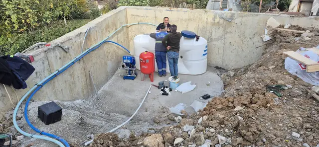Su deposu ve pompa bağlantısı — SNN Mühendislik tamamlanan proje