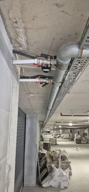 Otopark tavan boru hatları — SNN Mühendislik tamamlanan proje