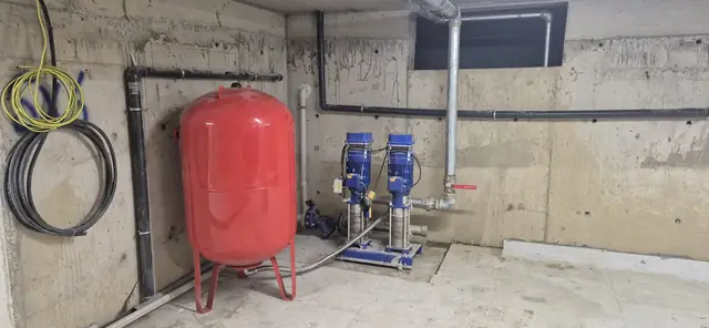 Hidrofor ve genleşme tankı — SNN Mühendislik tamamlanan proje