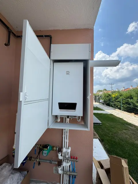 Kombi dolabı ve cihaz bağlantısı — SNN Mühendislik tamamlanan proje